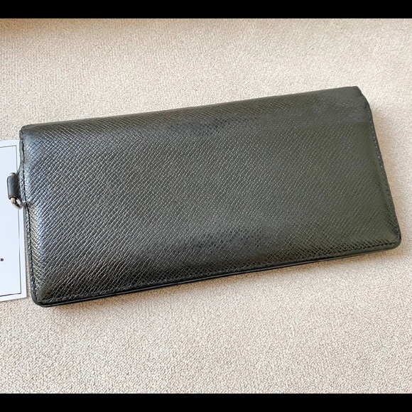 Louis Vuitton Black Taiga Leather Accordion Chain Wallet Long Flap - Picture 3 of 14